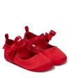 CHRISTIAN LOUBOUTIN BABY LOU BABE SATIN BALLET FLATS