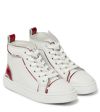 CHRISTIAN LOUBOUTIN FUNNYTOPI HIGH-TOP LEATHER SNEAKERS