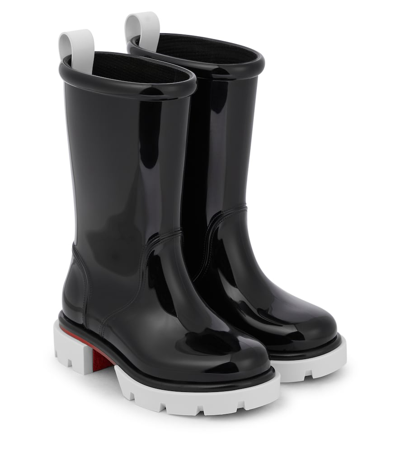 Christian Louboutin Toy Pluie Rubber Boots In Black
