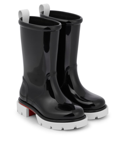 Christian Louboutin Kids' Toy Pluie Rubber Boots In Black