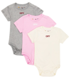 OFF-WHITE BABY SET OF 3 COTTON BODYSUITS