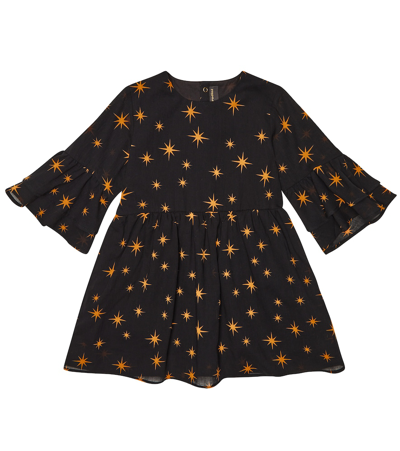 Mini Rodini Kids' Star-print Dress In Black