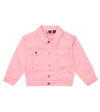 Mini Rodini Pink Jacket For Girl With Nessie In Pink