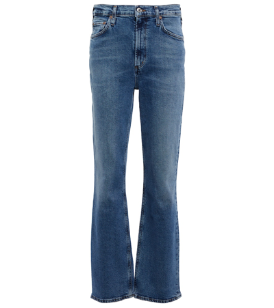 Agolde High-rise Bootcut Jeans In Blue