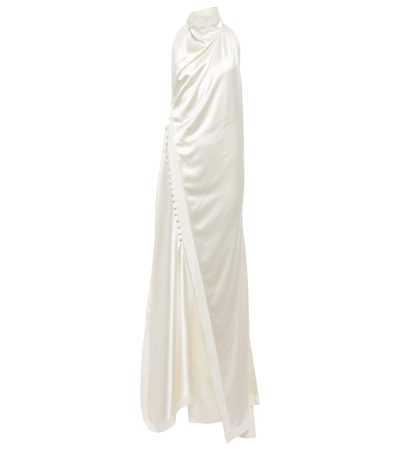 Danielle Frankel Bridal Sasha Silk Gown In Pearl