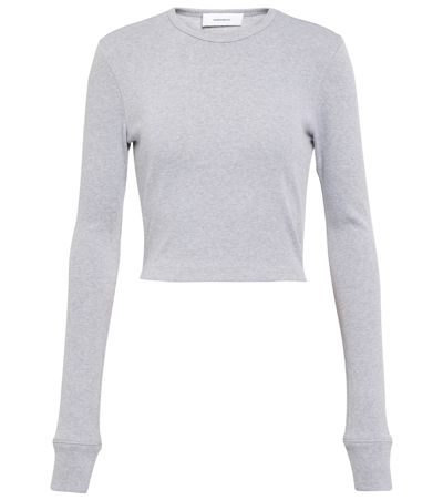 Wardrobe.nyc Gray Hailey Bieber Edition Hb Long Sleeve T-shirt In Grey Marl