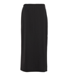 The Row Parma Stretch Virgin Wool Midi Skirt In Black