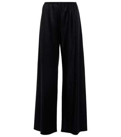 The Row Gala Wide-leg Wool Pants In Black