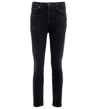 Agolde Nico High-rise Slim Jeans In Hush Washed Sa