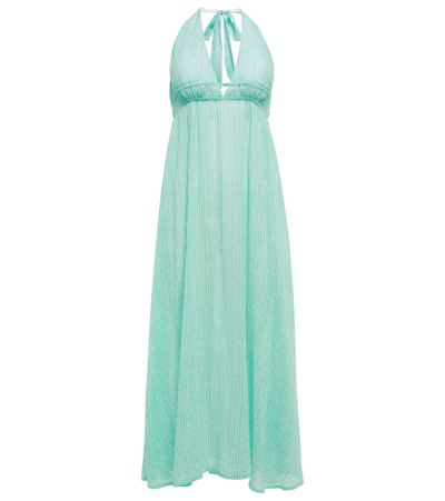 Heidi Klein Seven Mile Beach Cotton Maxi Dress In Green