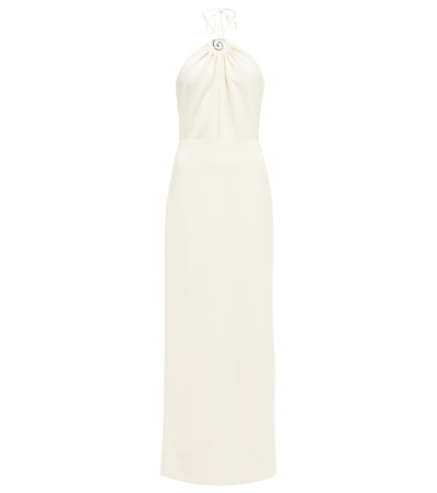 Staud Abigail Halter Dress In Ecru