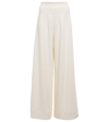 Staud Mitchell Wide-leg Cotton-blend Pants In Neutrals