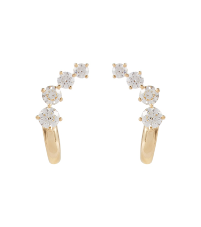 Melissa Kaye Aria Dagger 18kt Gold Earrings With Diamonds In Yg