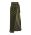 Eres Peplum 2 Wrap Sarong In Olive Noire