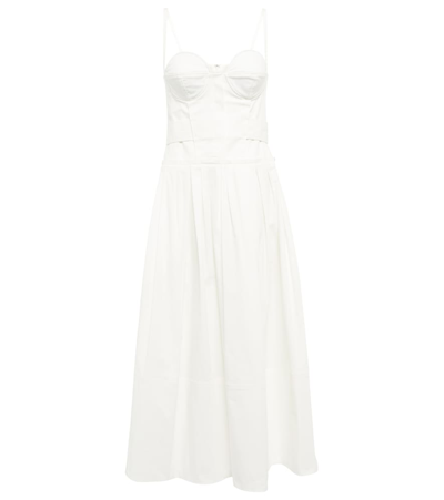 Proenza Schouler Poplin Bustier Midi-dress In White