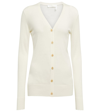 Chloé Scallop-cuff Wool Cardigan In White