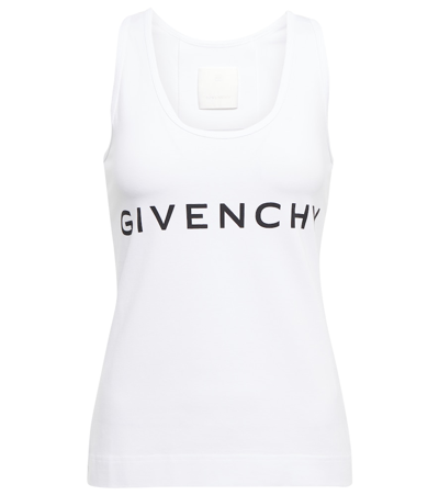 Givenchy Logo Cotton-blend T-shirt In White Black