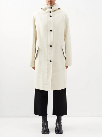 Another Tomorrow 3-in-1 Cotton-blend Parka In Off White