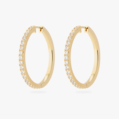 Studs Gold Max Pave Hoop