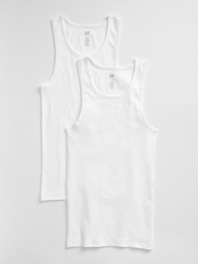 Gap Rib Tank Top (2-pack) In White