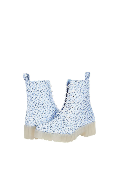 Dirty Laundry Mazzy Bootie In Light Blue Floral In White