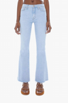 Mother The Runaway High Waist Frayed Hem Jeans In Multi