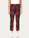 Sanctuary Runway Plaid Ponte Pocket Leggings In Red