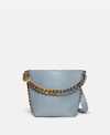 Stella Mccartney Frayme Bucket Bag In Cameo Blue
