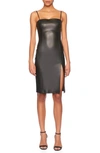Susana Monaco Faux Leather Sheath Dress In Caviar