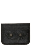 Balenciaga Le Cagole Lambskin Leather Card Holder In 1000