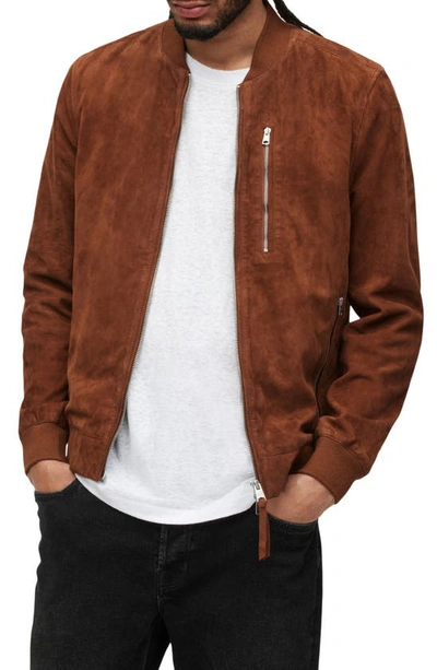 Allsaints Kemble Bomber In Aged Walnut Brown
