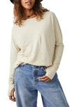 Free People We The Free Arden Extra Long Cotton Top In Morning Oat