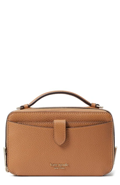 Kate Spade Hudson Pebble Leather Double Zip Crossbody In Bungalows