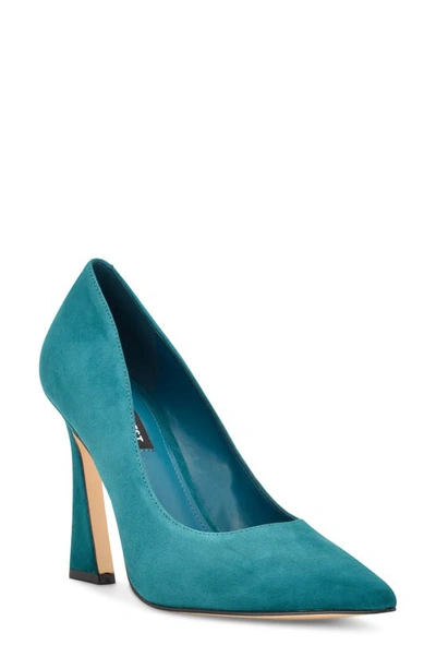 Nine West Trendz Pointed Toe Pump In Medium Blue 422