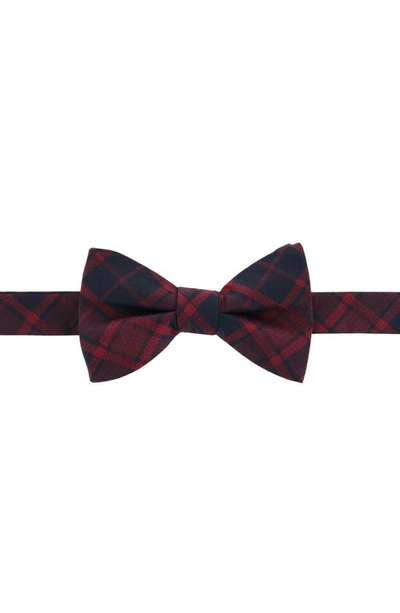 Trafalgar Kincaid Plaid Silk Bow Tie In Red Plaid