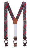 TRAFALGAR TRAFALGAR NICHOLAS TARTAN PLAID SILK SUSPENDERS