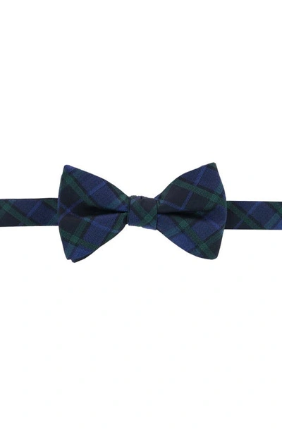 Trafalgar Men's Adjustable Pre-tied Plaid Bow Tie In Green