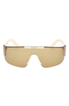 Moncler Ombrate Shield Sunglasses In Ivory Honey