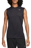 Nike Men's Dri-fit Legend Sleeveless Fitness T-shirt In Black/matte Silver