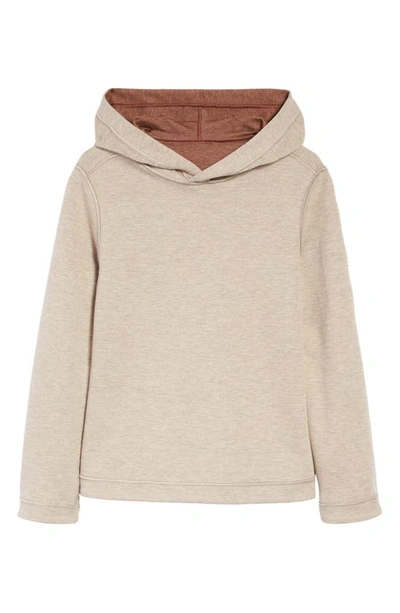 Johnston & Murphy Kids' Solid Reversible Hoodie In Rust/ Oatmeal