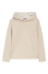 Johnston & Murphy Kids' Solid Reversible Hoodie In Oatmeal/ Light Gray