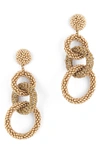 Deepa Gurnani Sienna Circle Link Drop Earrings In Gold