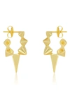 Melinda Maria Gabriella Spiked Hoop Earrings In Gold