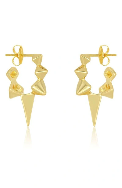 Melinda Maria Gabriella Spiked Hoop Earrings In Gold