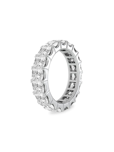 Saks Fifth Avenue Women's Build Your Own Collection Platinum & Natural Princess Diamond Eternity Band In 5 Tcw Platinum