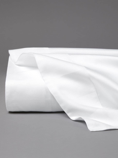 Sferra Shogun Ikat Flat Sheet, Twin In White