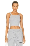 Wardrobe.nyc Wardrobe. Nyc Hb Ribbed Tank In Grey Marl