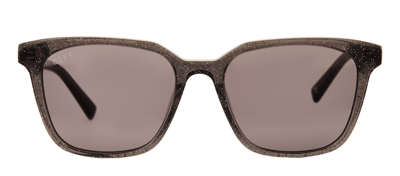 Diff Spruce Black Square Sunglasses In Grey