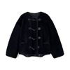 Totême Teddy Embellished Shearling Jacket In Black