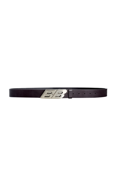 Balenciaga Moto Leather Belt In Black